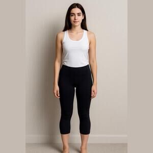 Lululemon Women’s Reveal Crop Leggings Mesh Sides Sz XS Black Active Wear Yoga
